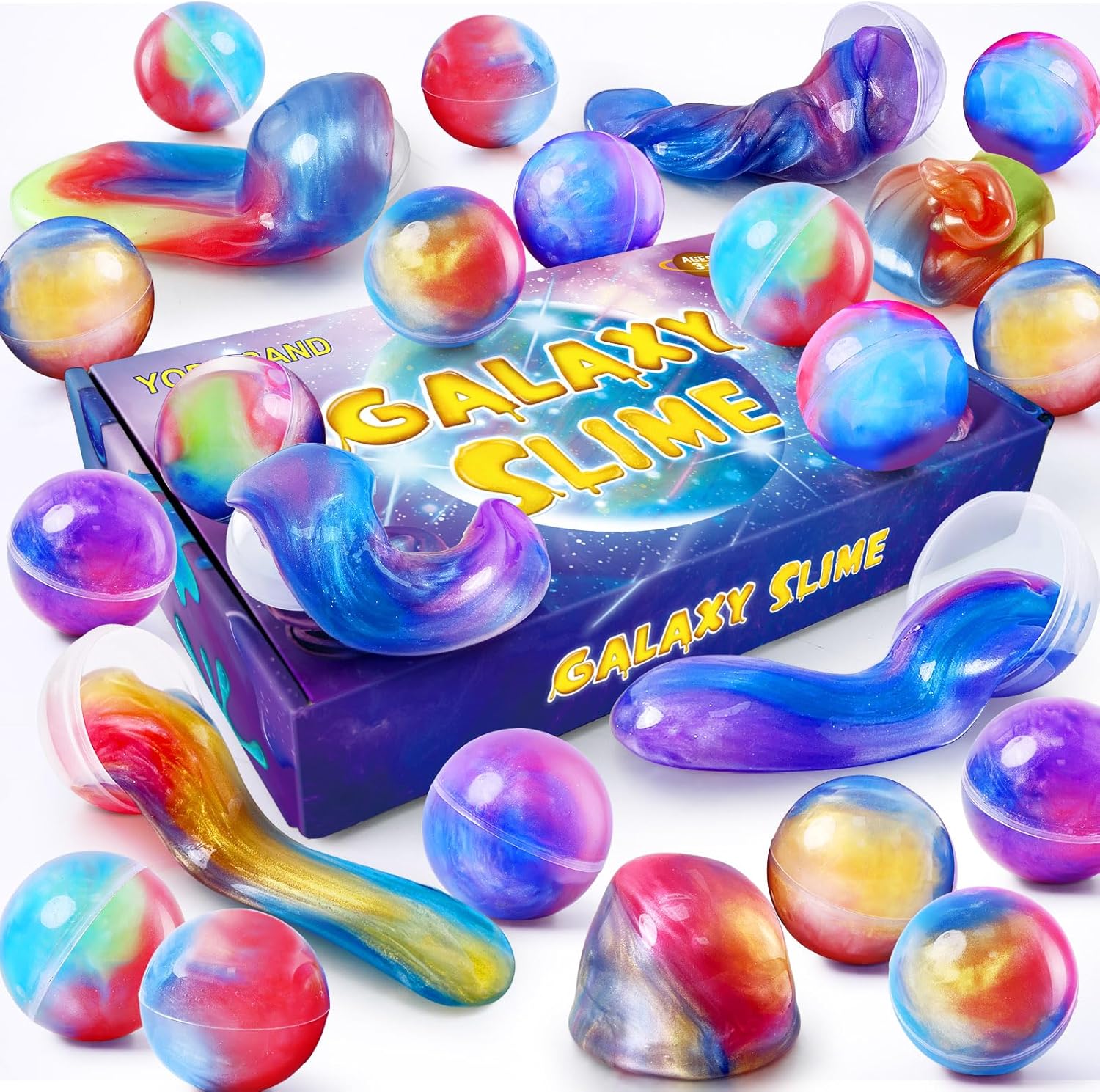 Slime Kit, 24 Slime Ball Party Favors for Kids, Stretchy & Non-Sticky E1127