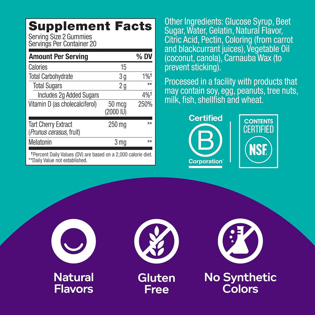 Muscle Recovery Sleep Gummies with Melatonin and Tart Cherry Q3563