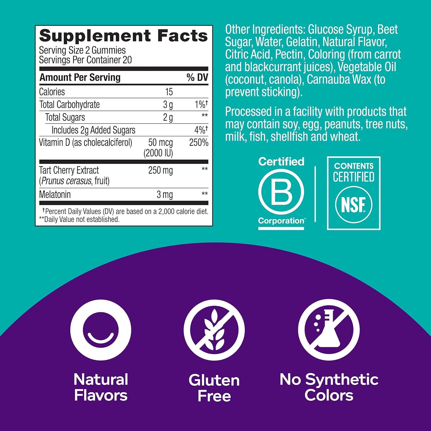 Muscle Recovery Sleep Gummies with Melatonin and Tart Cherry Q3563