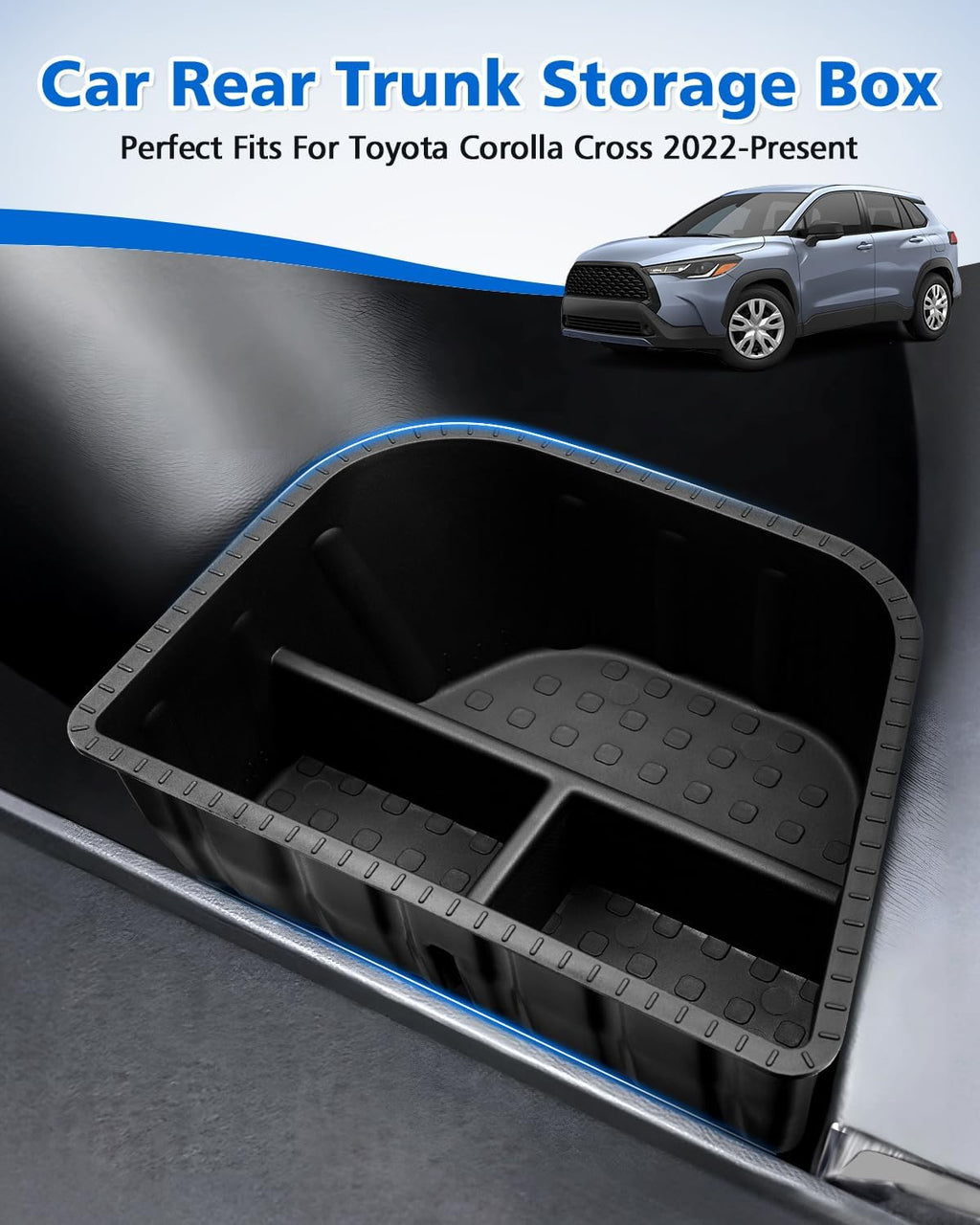 Rear Trunk Organizer for Toyota Corolla Cross 2022-2025, Waterproof Side Storage Boxes (2PCS) L863133