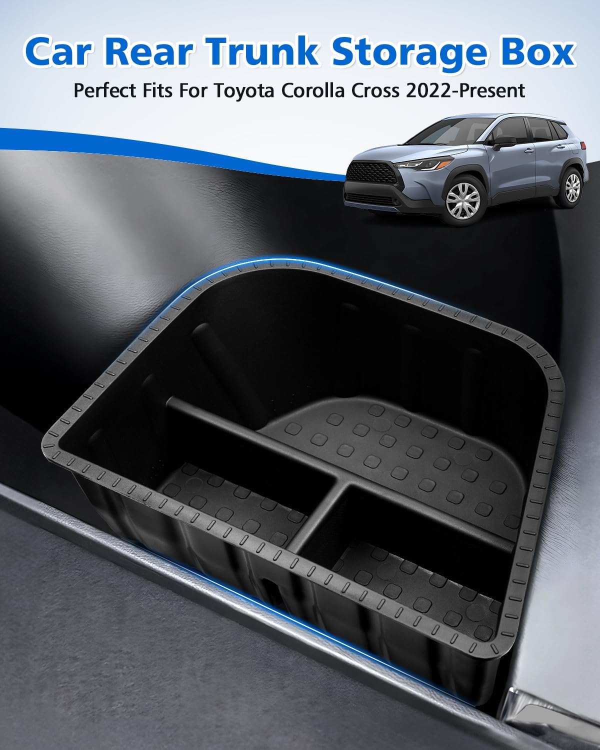 Rear Trunk Organizer for Toyota Corolla Cross 2022-2025, Waterproof Side Storage Boxes (2PCS) L863133