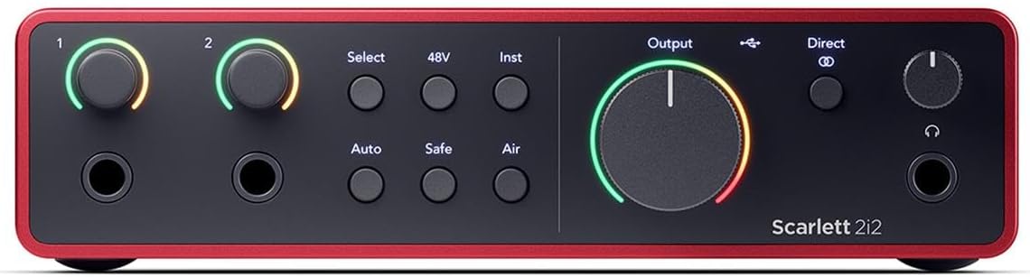 2x2 USB Audio Interface with 2 XLR Cables for PC and Mac E9970