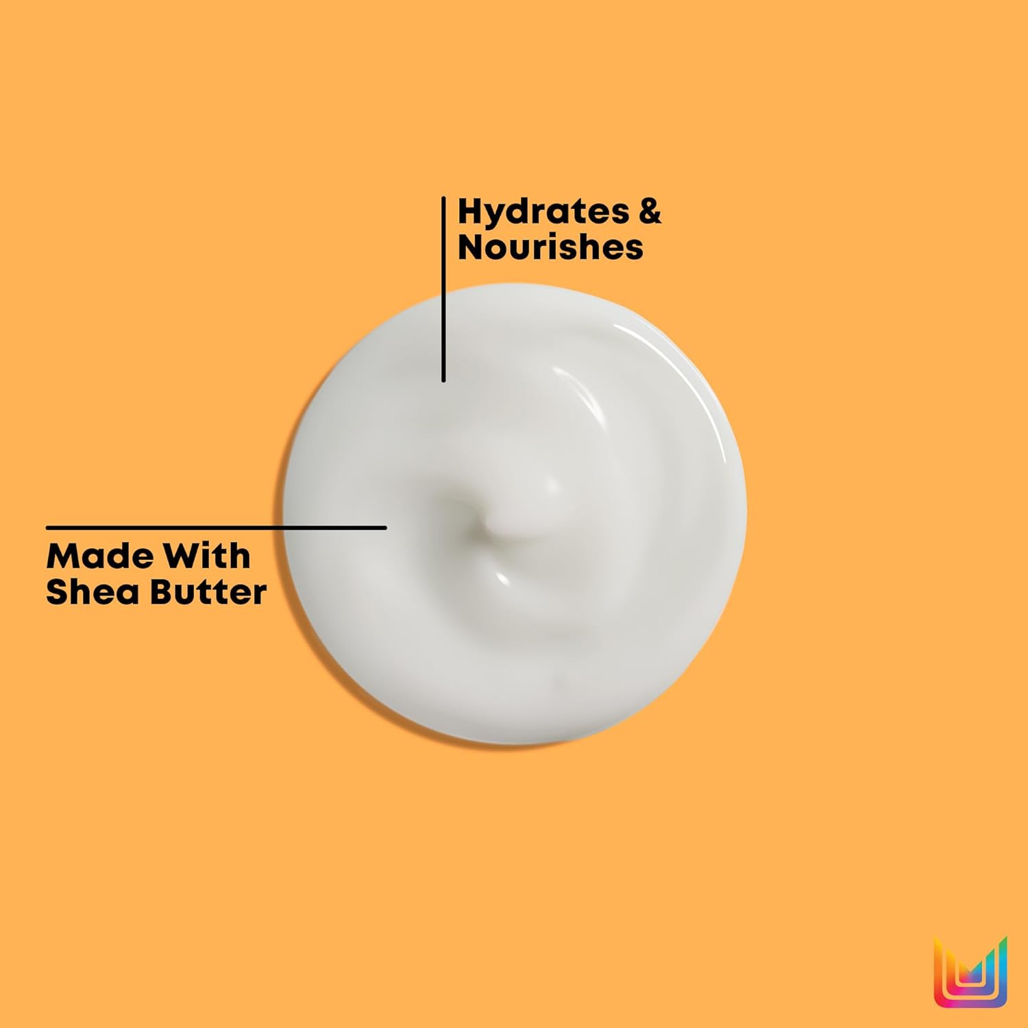 Smoothing Leave-In Cream with Shea Butter for Frizzy Hair, Heat Protectant, 5.1 Fl Oz K754