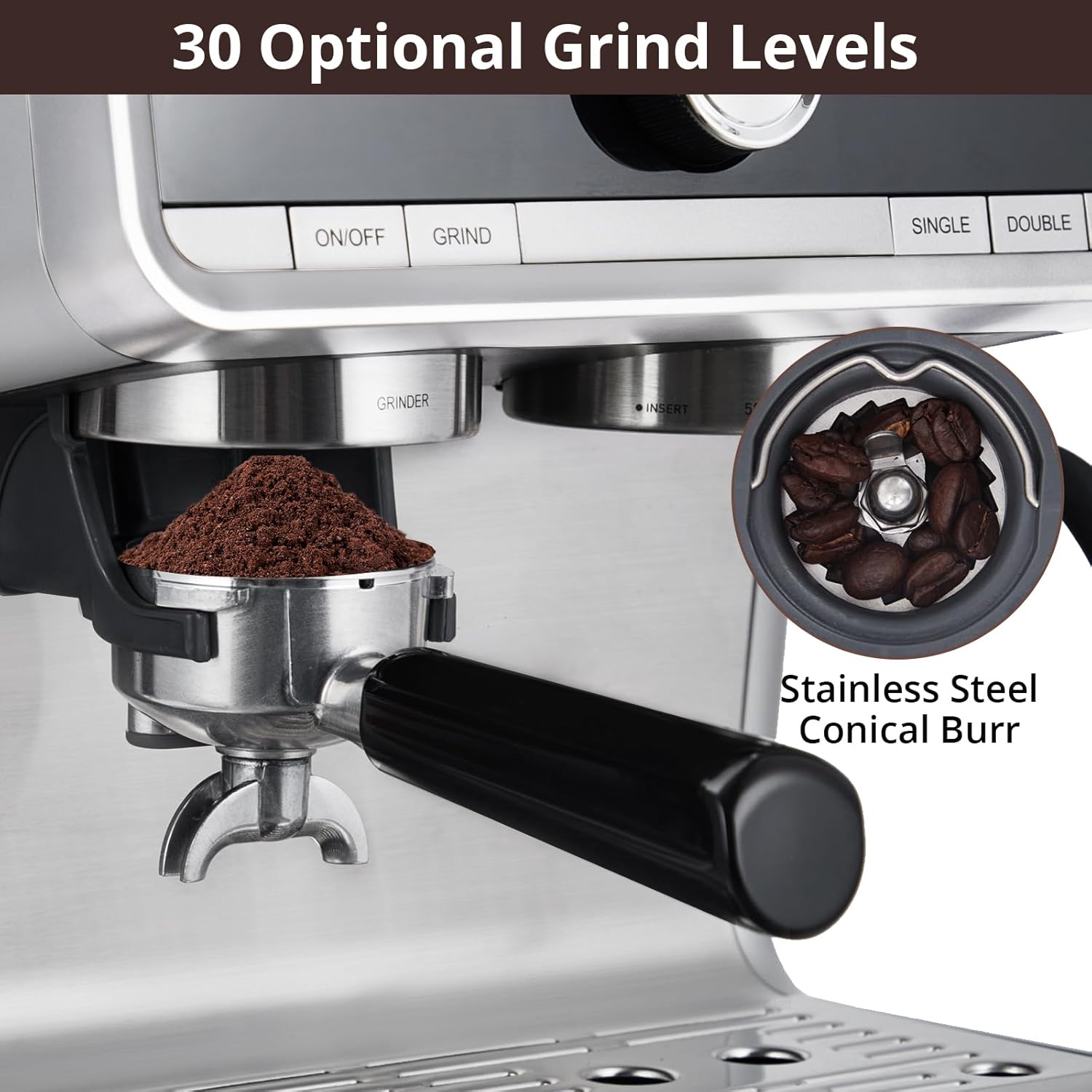 Espresso Maker 20 Bar, 2.8L, Stainless Steel B9588