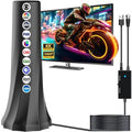 2024 TV Antenna For Smart TV,TV Antenna Indoor 980+Miles Range,TV Antenna For Local Channels 360° Reception,HD Antenna For TV Indoor 4K,Support 8K 4K 1080P Fire Stick TVs-HD TV Antenna-25ft Coax Cable
