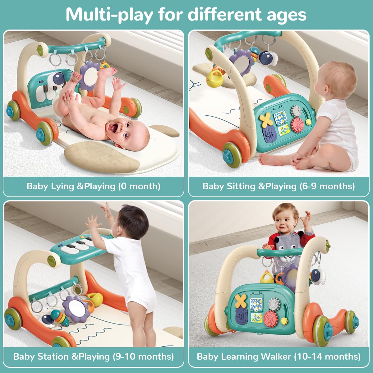 Baby Play Mat Gym with Music Light and Sensory Toys G9211