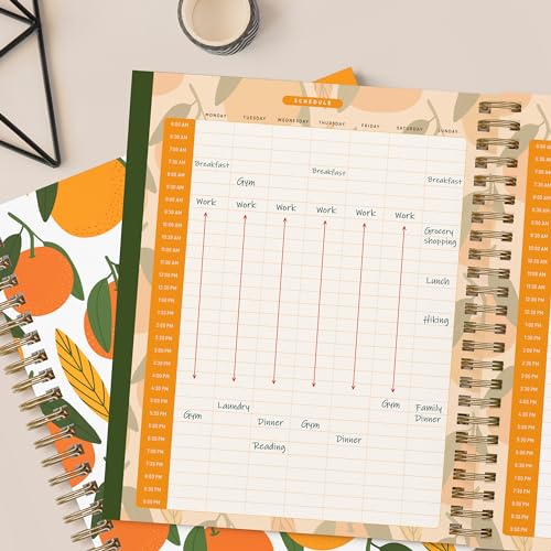 Yearly Monthly Weekly Daily Planner, Spiral Bound, June 2023 - July 2024 Z4077