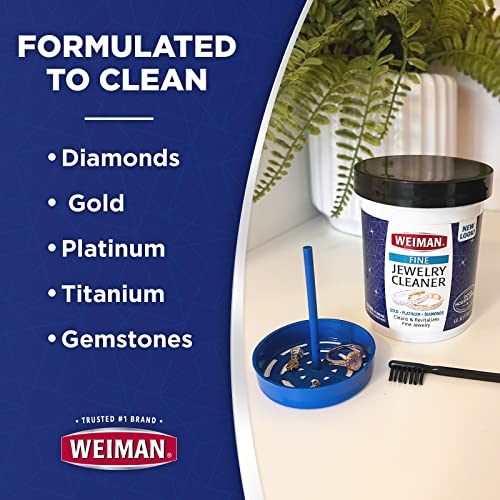 Fine Jewelry Cleaner Liquid with Cleaning Brush, 6 Oz Z228