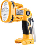 Led Work Light for Dewalt 20V Max Lithium Battery DCB206 DCB205 Rechargeable 12W 1120LM Cordless Work Light with 5V 2.1A USB Port Handheld Jobsite Spotlight with 110 Degree Pivoting Head