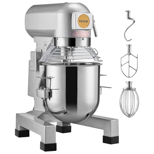 Commercial Food Mixer 10Qt, 3 Speeds, 550W, Stainless Steel Bowl U322