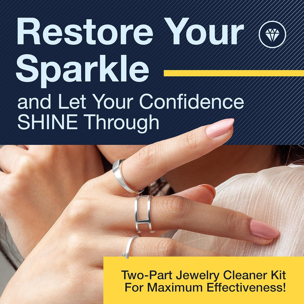 Jewelry Cleaning Kit with Polishing Cloth and Cleaner Solution M9220