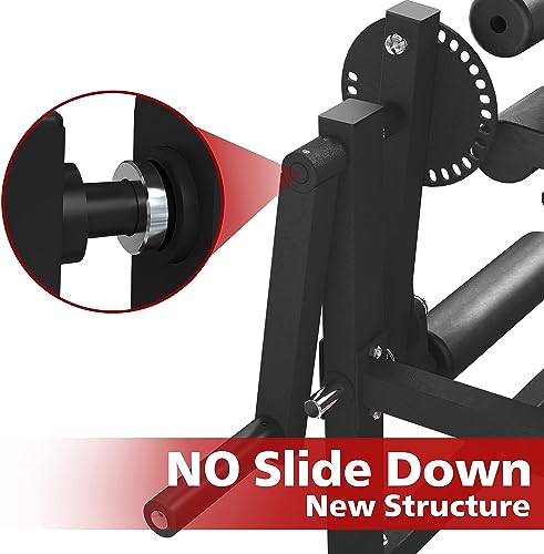Leg Extension and Curl Machine, Adjustable Leg Exercise Bench for Home Gym N782