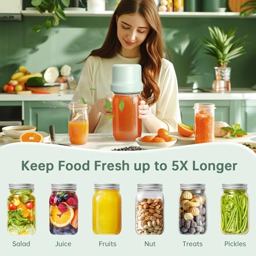 Electric Mason Jar Vacuum Sealer Kit with Rechargeable Auto Stop L448356