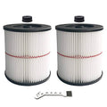 Replacement Cartridge Filter for Craftsman 9-17816 Vacuum for Wet/Dry Vacuum Cleaning (1 Filter & Small Brush)