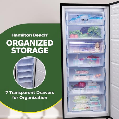 Upright Freezer with Drawer Compartments, 11 cu. ft., Stainless Steel K81900