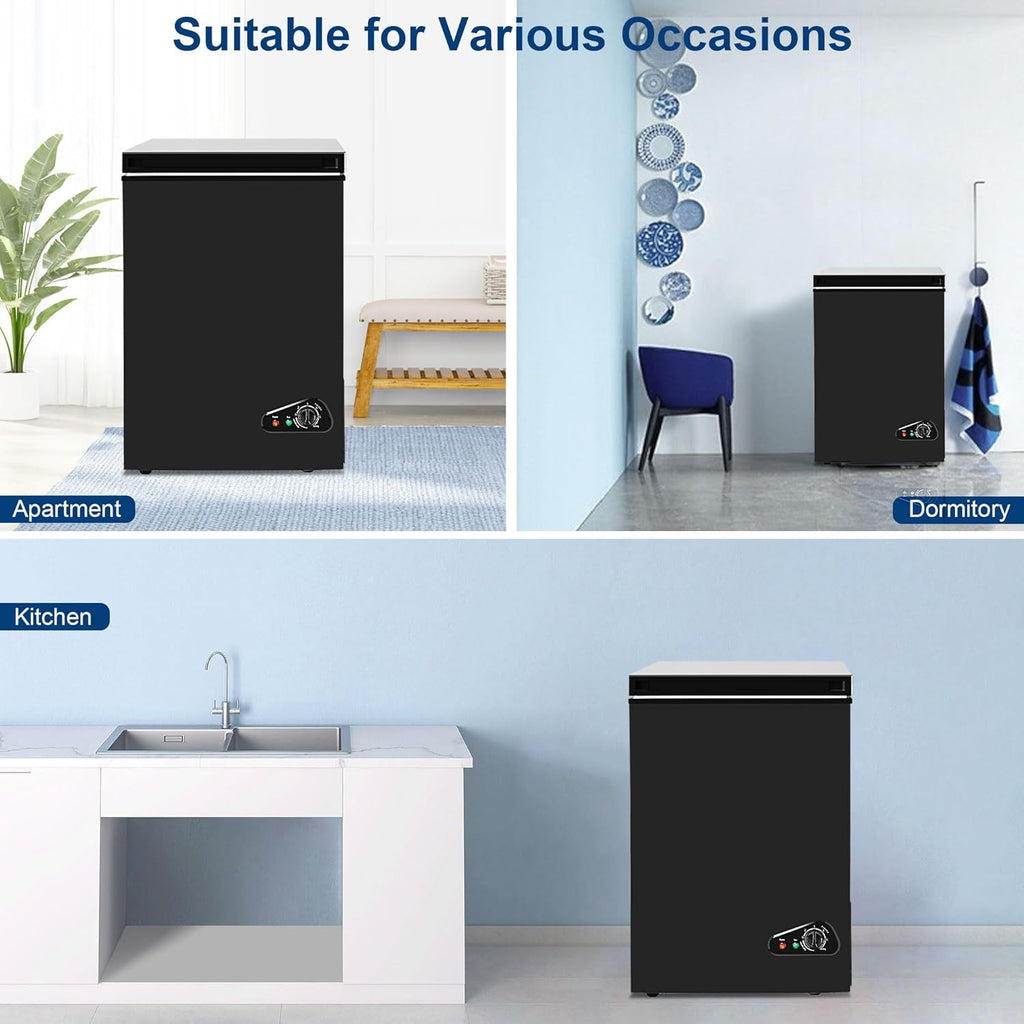 Compact Chest Freezer 4.0 cu ft with Removable Basket V763