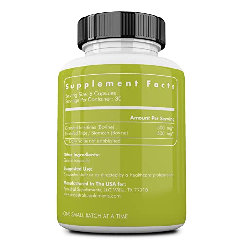 Grass Fed Beef Living Collagen Nutritional Powder Supplement, 3000mg, 180 Capsules M4468