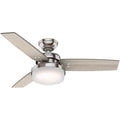 Hunter 50393 Sentinel Indoor Ceiling Fan with LED Light and Remote Control, 44", Brushed Slate Finish