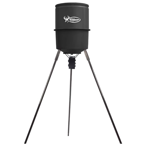 WILDGAME INNOVATIONS 225 lb Quick-Set Game Feeder Bundle with 12V Rechargeable Battery for Feeders