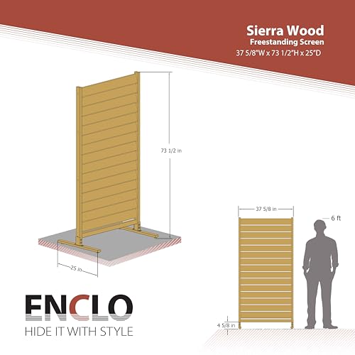 Outdoor Privacy Fence Screen No-Dig Kit 38" W x 42" H, Cedar (2 Panels) Q788