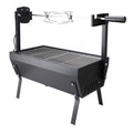 Rotisserie Grill, BBQ Whole Pig Lamb Goat Charcoal Spit Grill Electric 4W Motor BBQ Hog Rotisserie Roaster, 55.1lb Load Bearing Capacity Lamb Rotisserie System for Camping, US Plug