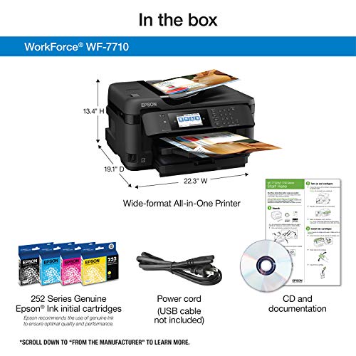 Wireless Wide-format Color Inkjet Printer with Copy, Scan, Fax Y882