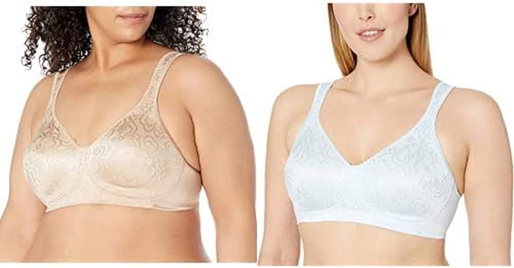 Playtex womens 18 Hour Ultimate Lift and Support Wire Free Bra, White/Nude, 40C