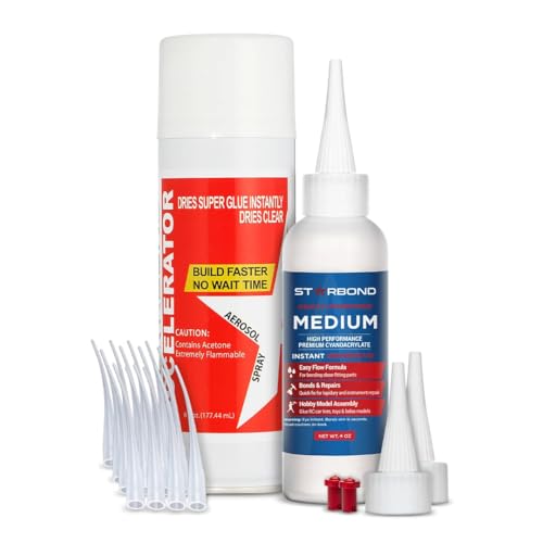 Starbond 2 oz. Medium CA Glue (Premium Cyanoacrylate Super Glue) for Quick Glue-ups, Woodworking, Woodturning, Hobby Models