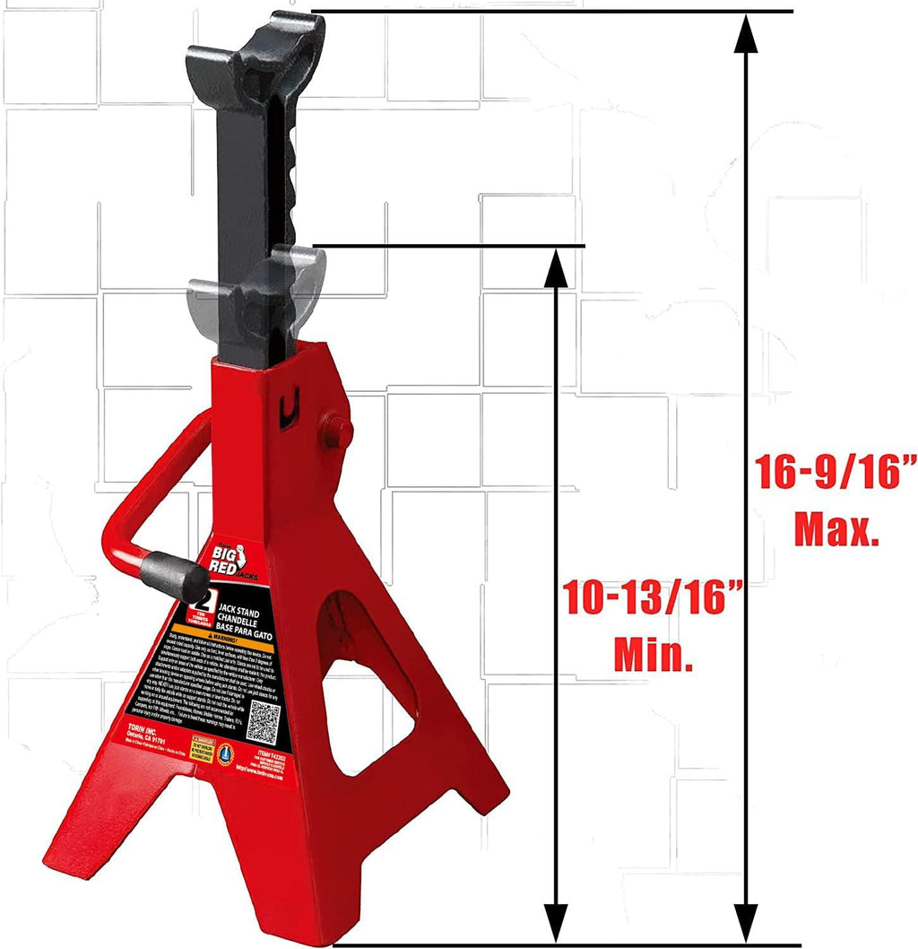 Steel Car Jack Stands (1 Pair): 2 Ton (4,000 lb.) Capacity W99150