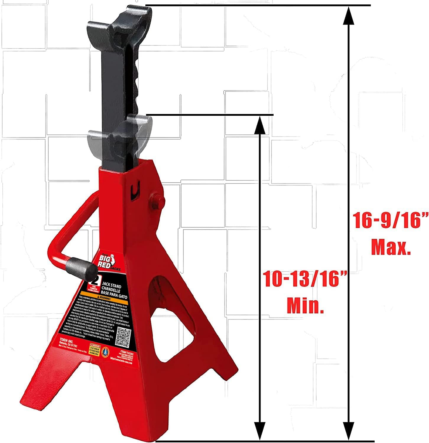 Steel Car Jack Stands (1 Pair): 2 Ton (4,000 lb.) Capacity W99150