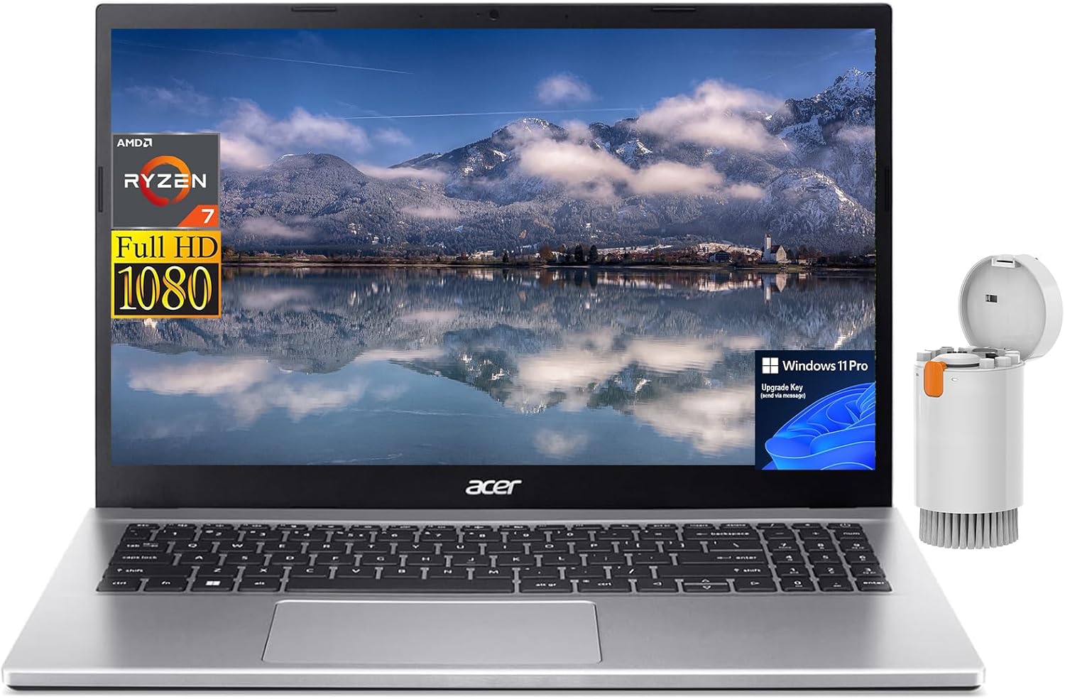 acer 2024 Newest Aspire 3 Laptop for Business & Students, 15.6" FHD Display, AMD Ryzen 7-5700U(8 cores), 16GB RAM, 512GB SSD, AMD Radeon Graphics, Wi-Fi 6, Windows 11 Pro