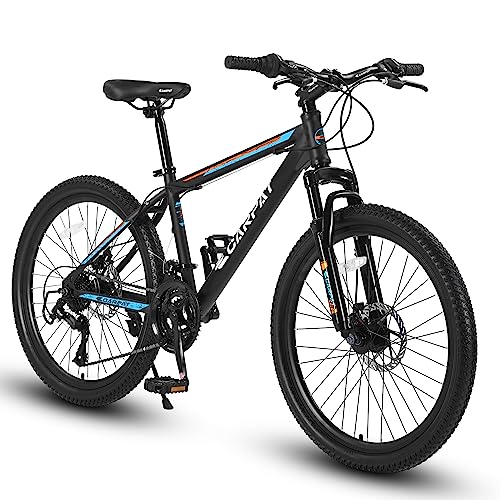24/26/27.5 Inch Wheels Mountain Bike Shimano 21 Speeds with Mechanical Disc Brakes Aluminum/High-Carbon Steel Frame Suspension MTB Bikes Mountain Bicycle for Adult & Teenagers