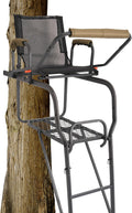 KUAFU 15.5' Ladder Tree Stand Single Ladder Stand Hunting Game Deer with Mesh Seat Hunting Gear Equipment Steel