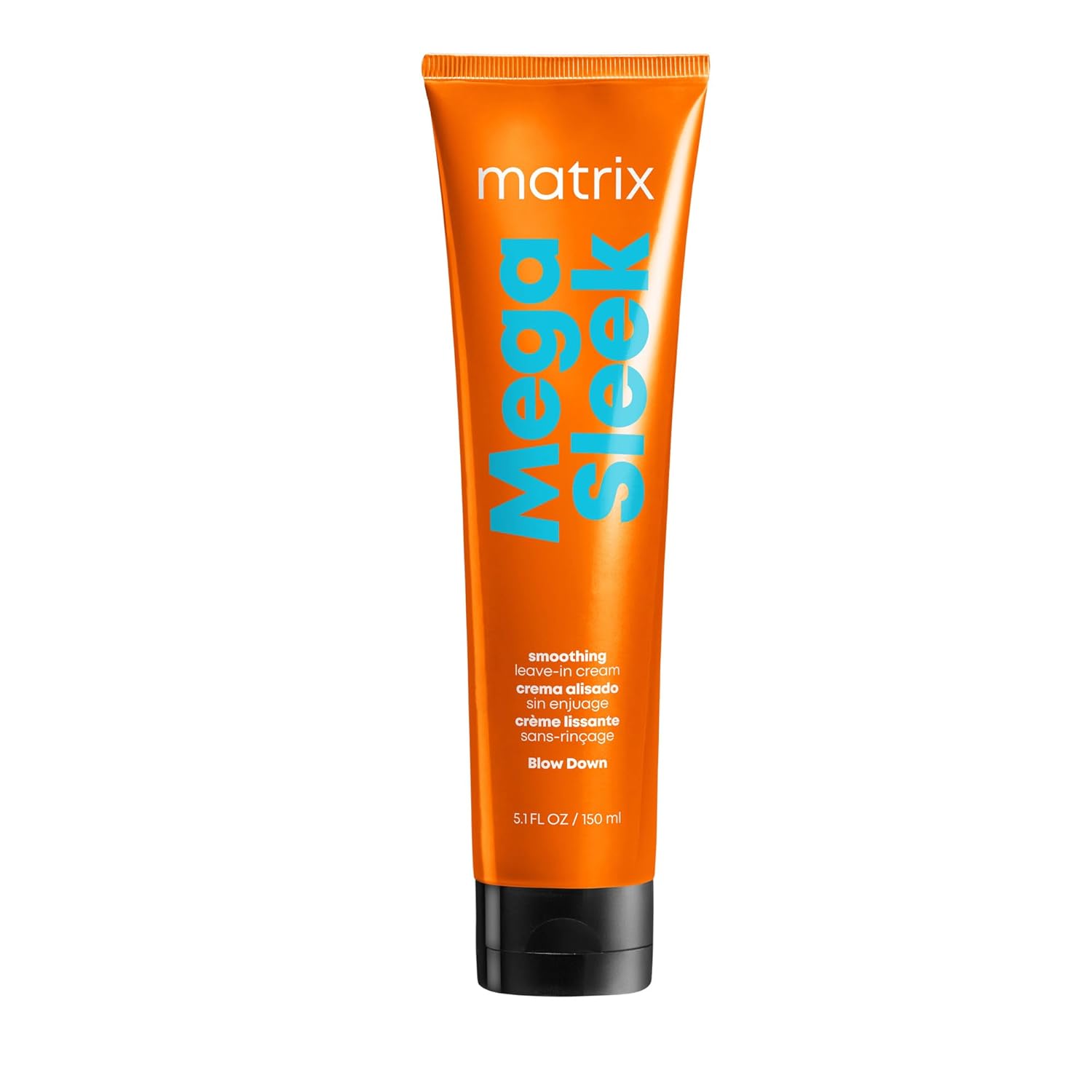 Matrix Mega Sleek Blow Down Smoothing Leave-In Cream | With Shea Butter | For Frizzy Hair | Heat Protectant | Smooths Hair | Salon Styling Cream | Packaging May Vary | 5.1 Fl. Oz.