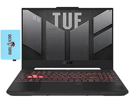 ASUS TUF Gaming A15 (2023) Gaming Laptop 15.6" 144Hz FHD 100% sRGB Display (AMD Ryzen 7 7735HS, 16GB DDR5, 2x512GB PCIe SSD RAID 0 (1TB), GeForce RTX 4050, WiFi 6E, Win11Home) w/Dockztorm Dock