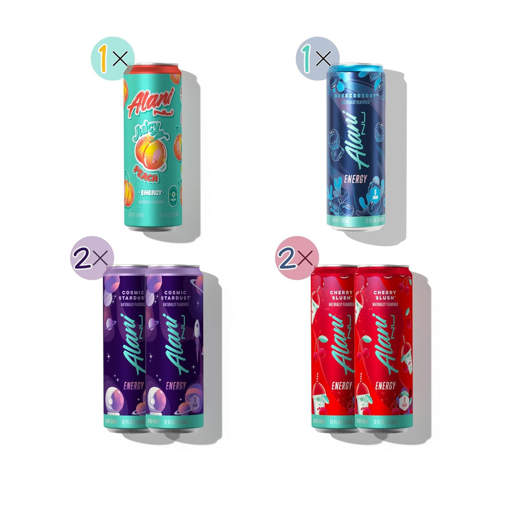 Energy Drink Variety Pack 12 Fl Oz Cans (6 Pack), Low Calorie, Sugar Free, 200mg Caffeine K83424