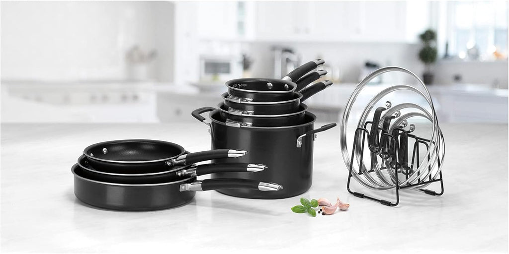 Nonstick Aluminum Cookware Set, 12 Piece, Black T1761