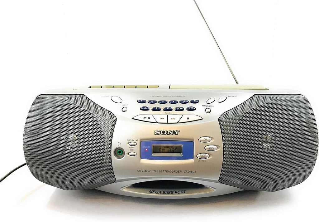 Sony Portable 1-Piece AM/FM/CD Cassette Boombox (CFDS26)