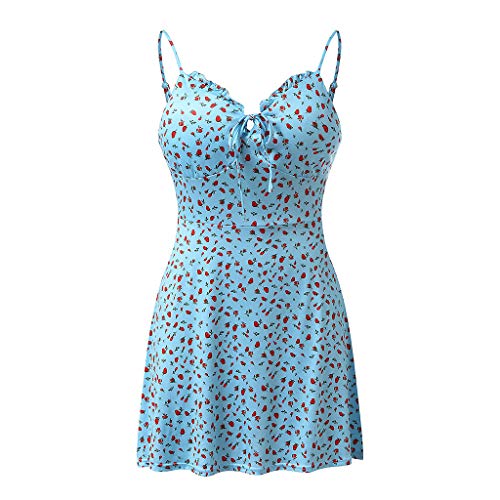 Sleeveless Spaghetti Strap Cami Dress with Built-in Bra Q6765