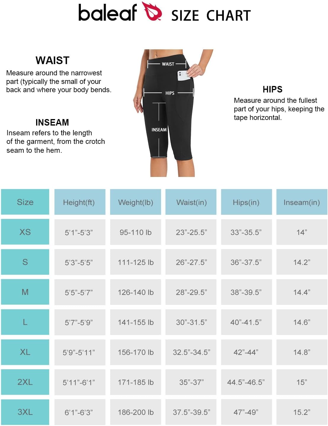 Women's Knee Length Capri Leggings with Pockets High Waisted K361329
