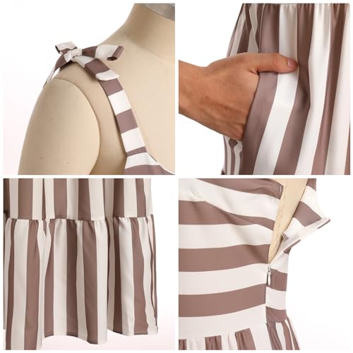 Women's Spaghetti Strap Maxi Dress Casual Sundress T907