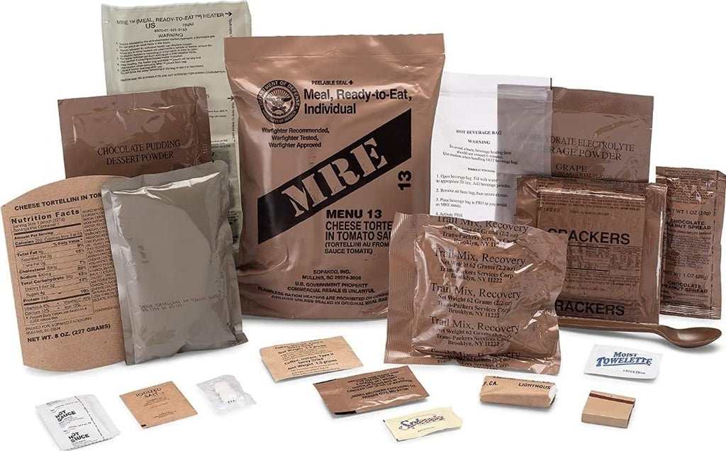 MREs Meals Ready-to-Eat Assorted Flavor 4-Pack Emergency Meals E276
