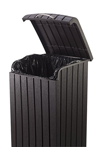 32 Gallon Resin Trash Can with Lid for Patio and Outdoor Kitchen H9232