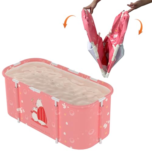 Foldable Portable Bathtub for Adults, 47 Inch Soaking Tub O140