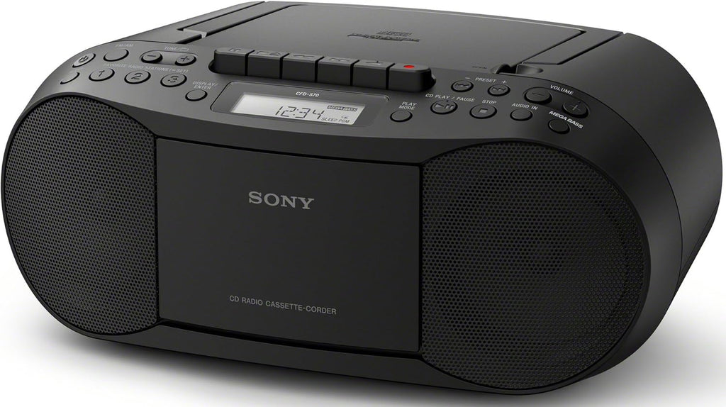 CD/MP3 Cassette Boombox with AUX, Black R141