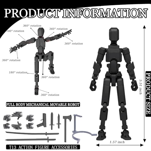 Action Figure 3D Printed Multi-Jointed Movable Desktop Decorations Q226625