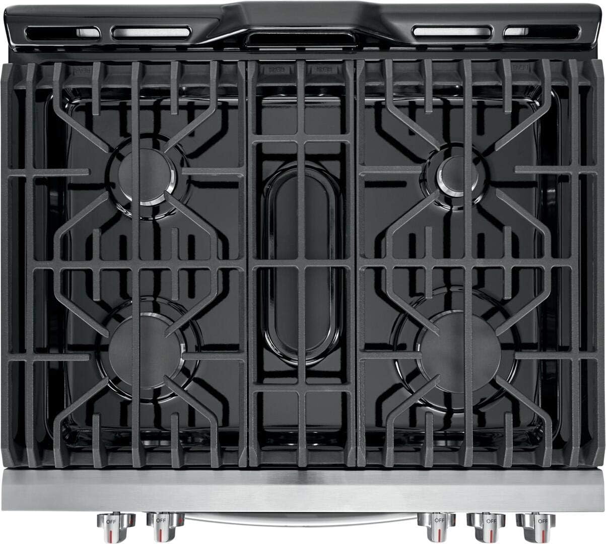 30" Gas Range with 5 Sealed Burners, Griddle, Convection Oven, Self Cleaning, Air Fry R75851