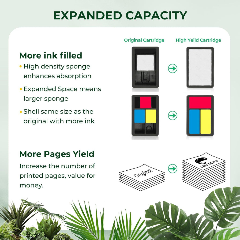 Ink Cartridges for Envy, OfficeJet, and Deskjet Printers (1 Black, 1 Color) U285176