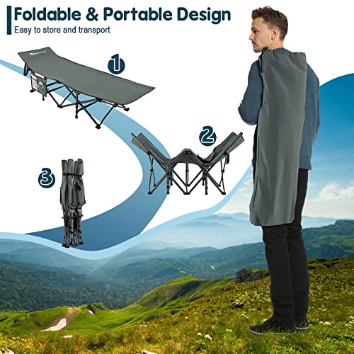 Folding Camping Cot for Adults with Carry Bag, Heavy Duty Portable Bed D917292