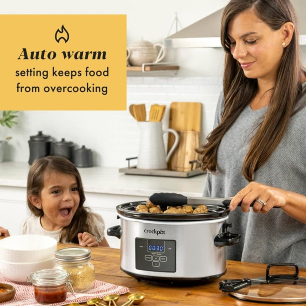 4 Quart Programmable Slow Cooker with Locking Lid and Digital Display M3492